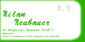 milan neubauer business card